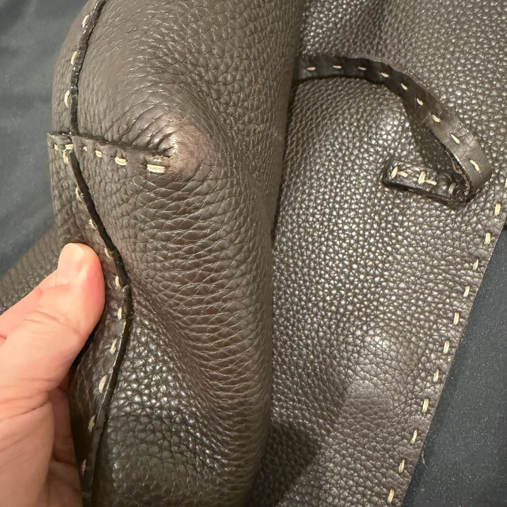 Fendi Selleria Brown pebbled leather tote with dust bag - Picture 12 of 16